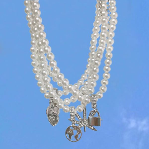 chains fashion baroque pearl chain necklace women collar crystal heart butterfly pendant peal choker wedding jewely gift, Silver
chains fashion baroque pearl chain necklace women collar crystal heart butterfly pendant peal choker wedding jewely gift, Silver