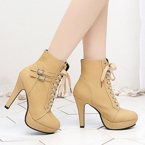 boots women's short wind strapping slim high heel waterproof platform fashion belt buckle, Black
boots women's short wind strapping slim high heel waterproof platform fashion belt buckle, Black