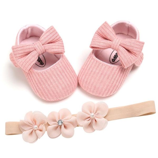 

first walkers baby shoes girl soft comfortable bottom non-slip fashion bow big flower crib walker