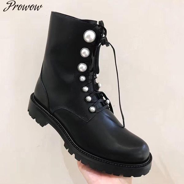 boots genuine leather pearl stud ankle woman lace up shoes zipper zapatos de mujer falts botas concise, Black
boots genuine leather pearl stud ankle woman lace up shoes zipper zapatos de mujer falts botas concise, Black
