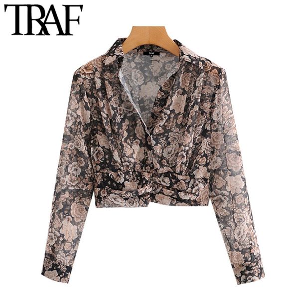 women fashion metallic thread floral print cropped blouses vintage long sleeve elastic hem female shirts chic 210507, White
women fashion metallic thread floral print cropped blouses vintage long sleeve elastic hem female shirts chic 210507, White