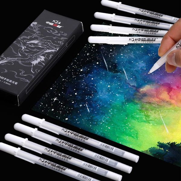 gel pens 5pcs white ink 1mm pen highlight bright pigment line sketching markers drawing manga stationery school supplies
gel pens 5pcs white ink 1mm pen highlight bright pigment line sketching markers drawing manga stationery school supplies