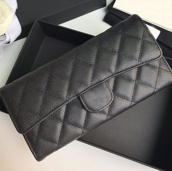 19cm clutch bag 4 colors caviar leather fashional long wallet, Red;black
19cm clutch bag 4 colors caviar leather fashional long wallet, Red;black