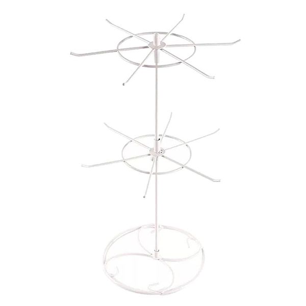 jewelry pouches, bags iron rotating hanging display organizer bracelet necklace stand rack, Pink;blue