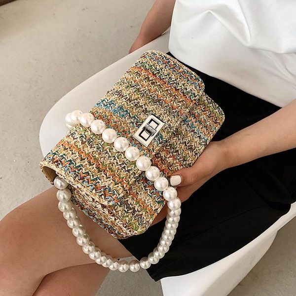 evening bags shoulder multicolor straw for women 2021 summer fashion pearl strap women's designer handbags female travel crossbody bag
evening bags shoulder multicolor straw for women 2021 summer fashion pearl strap women's designer handbags female travel crossbody bag