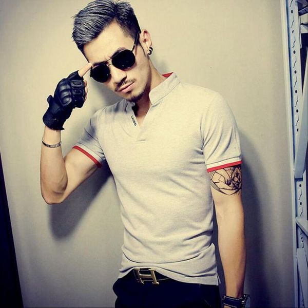 men's t-shirts cool men v neck short sleeve t shirt fitness slim fit sports t-shirt male solid fashion tees summer casual gym clothing, White;black
men's t-shirts cool men v neck short sleeve t shirt fitness slim fit sports t-shirt male solid fashion tees summer casual gym clothing, White;black