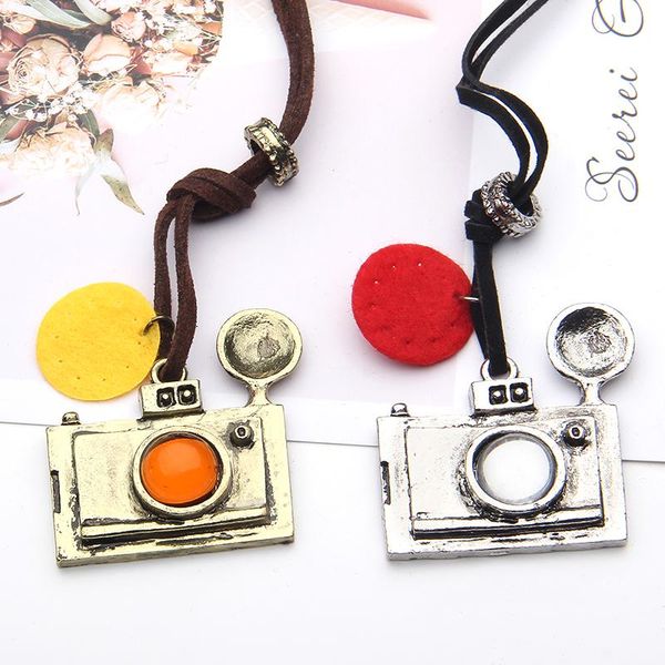 pendant necklaces simple classic bronze camera necklace long sweater chain statement jewelry choker for women chocker, Silver
pendant necklaces simple classic bronze camera necklace long sweater chain statement jewelry choker for women chocker, Silver