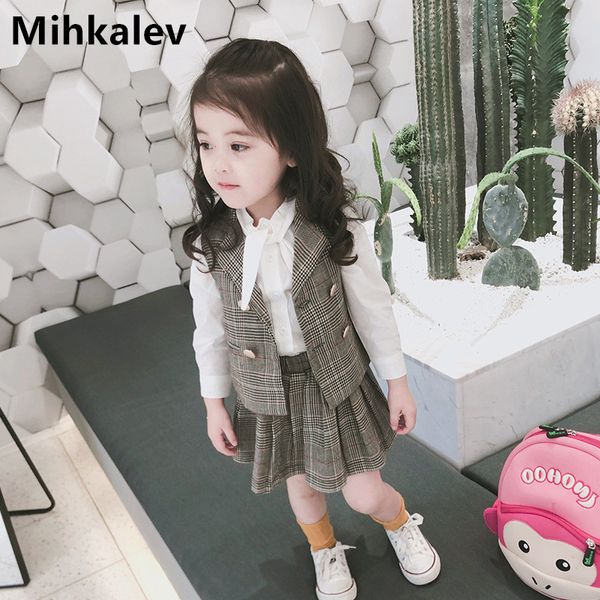kids clothes girls autumn clothing set for toddler girl long sleeve tracksuit shirt+vest +skirt 3 pieces baby outfits, White
kids clothes girls autumn clothing set for toddler girl long sleeve tracksuit shirt+vest +skirt 3 pieces baby outfits, White