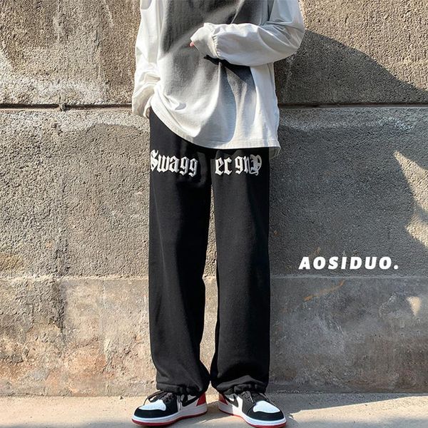 men's pants american oversize wide-leg high street handsome straight casual large size tide brand sports cropped trousers, Black
men's pants american oversize wide-leg high street handsome straight casual large size tide brand sports cropped trousers, Black