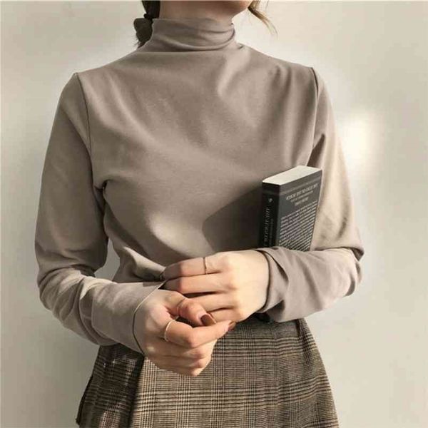 turtleneck bottoming shirt women's autumn and winter solid color long sleeve slim slimming all-match thin 210324, White
turtleneck bottoming shirt women's autumn and winter solid color long sleeve slim slimming all-match thin 210324, White