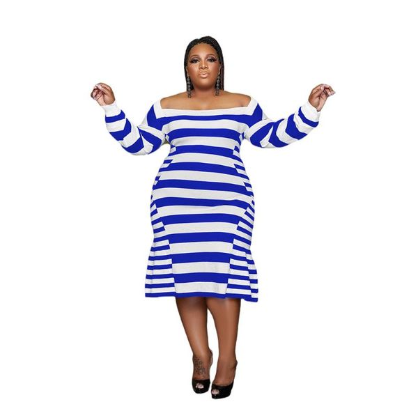 plus size dresses striped off-shoulder loose large women's dress fashion casual fall clothing 2021 urban commute work 5xl, Black
plus size dresses striped off-shoulder loose large women's dress fashion casual fall clothing 2021 urban commute work 5xl, Black