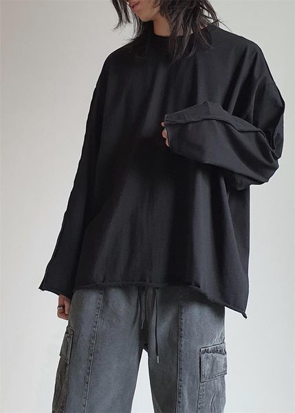 men's t-shirts long sleeve t-shirt spring and autumn product original dark style loose personality yamamoto irregular fashion, White;black
men's t-shirts long sleeve t-shirt spring and autumn product original dark style loose personality yamamoto irregular fashion, White;black