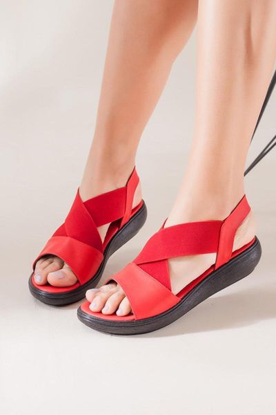 sandals women's red cross band fill outsole casual, Black
sandals women's red cross band fill outsole casual, Black