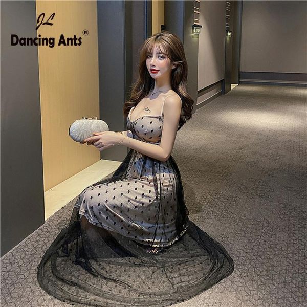 women patchwork dot mesh dress square collar sleeveless high waist ankle-length a-line summer slim vintage womens korean dresses casual, Black;gray
women patchwork dot mesh dress square collar sleeveless high waist ankle-length a-line summer slim vintage womens korean dresses casual, Black;gray