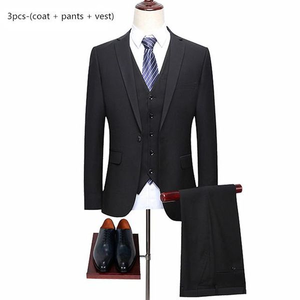 men's suits & blazers business homme costume three piece suit groom wedding blazer slim workwear high end large size jacket pants vest, White;black
men's suits & blazers business homme costume three piece suit groom wedding blazer slim workwear high end large size jacket pants vest, White;black