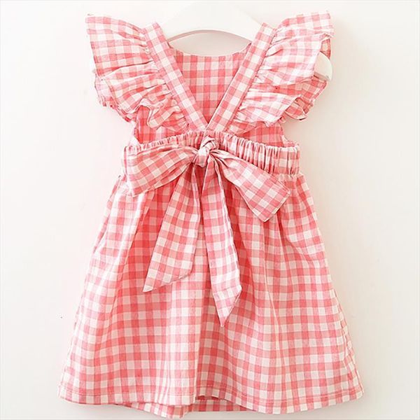 girls summer sleeveless plaid girl dresses baby clothes ruffles backless children crew neck kids clothing, Red;yellow
girls summer sleeveless plaid girl dresses baby clothes ruffles backless children crew neck kids clothing, Red;yellow