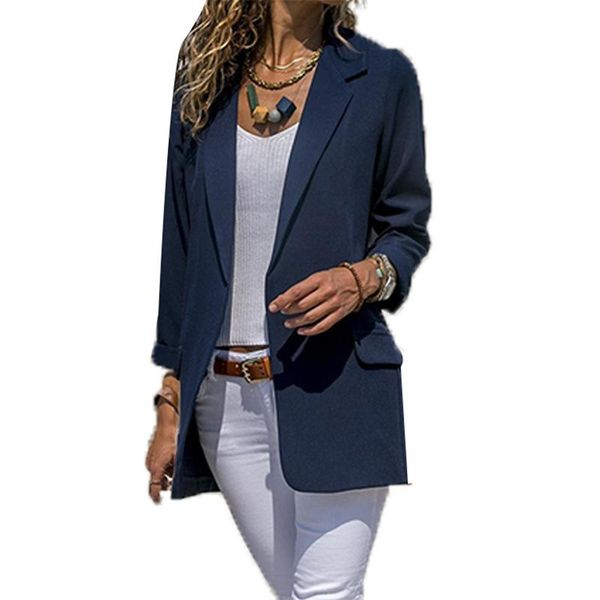 women's suits & blazers 2021 autumn women elegant loose blazer jackets office ladies workwear fashion long sleeve coat outwear plus siz, White;black
women's suits & blazers 2021 autumn women elegant loose blazer jackets office ladies workwear fashion long sleeve coat outwear plus siz, White;black