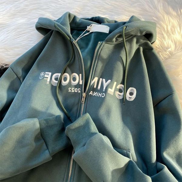 women's jackets dayifun hooded sweatshirt letter print zipper korean fashion hip hop style wool liner high street loose warm hoodies ch, Black;brown
women's jackets dayifun hooded sweatshirt letter print zipper korean fashion hip hop style wool liner high street loose warm hoodies ch, Black;brown