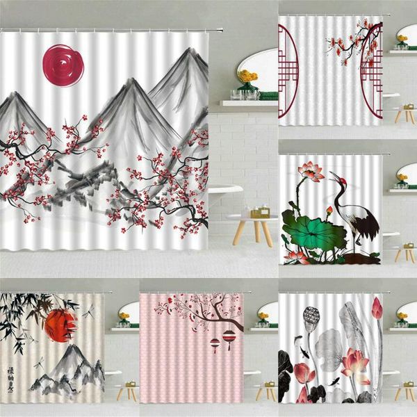 china landscape flower ink painting shower curtain red sun mountain bird koi fish lotus bathroom decor cloth hooks curtains set
china landscape flower ink painting shower curtain red sun mountain bird koi fish lotus bathroom decor cloth hooks curtains set