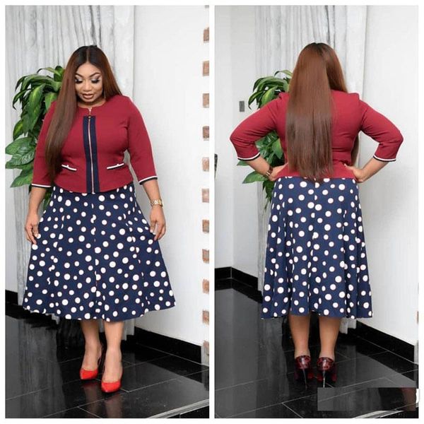 ethnic clothing 2 piece set african dresses for women jacket and dot dress suits 2021 autumn elegant office lady suit africa, Red
ethnic clothing 2 piece set african dresses for women jacket and dot dress suits 2021 autumn elegant office lady suit africa, Red