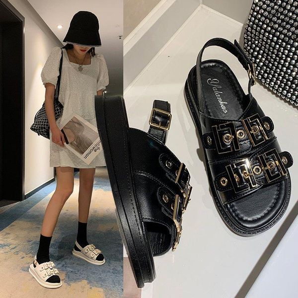 sandals women 2021 summer net red fashion outdoor beach open toe hollow rivet platform female thick sole roman shoes, Black
sandals women 2021 summer net red fashion outdoor beach open toe hollow rivet platform female thick sole roman shoes, Black