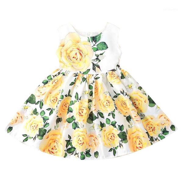 baby girl dress born floral print sleeveless pleated elegnant toddler princess fashion clothes girl's dresses1, Red;yellow
baby girl dress born floral print sleeveless pleated elegnant toddler princess fashion clothes girl's dresses1, Red;yellow