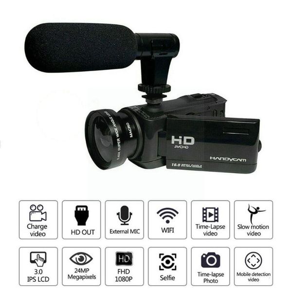 camcorders 1080p 16x zoom digital camcorder video camera dv external microphone recorder o6q3
camcorders 1080p 16x zoom digital camcorder video camera dv external microphone recorder o6q3