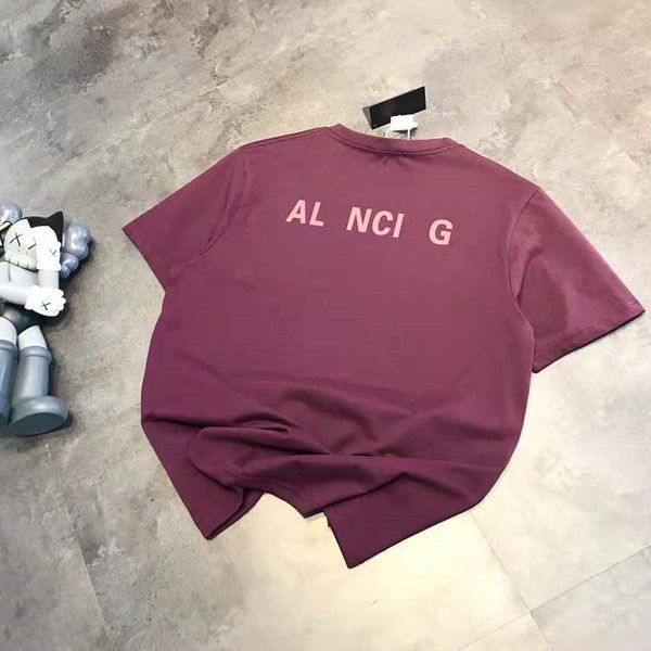 high version 2021 spring summer new fashion purple front back letters white casual simple men's and women's short sleeves
high version 2021 spring summer new fashion purple front back letters white casual simple men's and women's short sleeves
