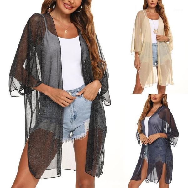 women's t-shirt woman's holiday cardigan beach smock long sleeve mesh perspective cover up for daily life and vacation sunscreen l, White
women's t-shirt woman's holiday cardigan beach smock long sleeve mesh perspective cover up for daily life and vacation sunscreen l, White