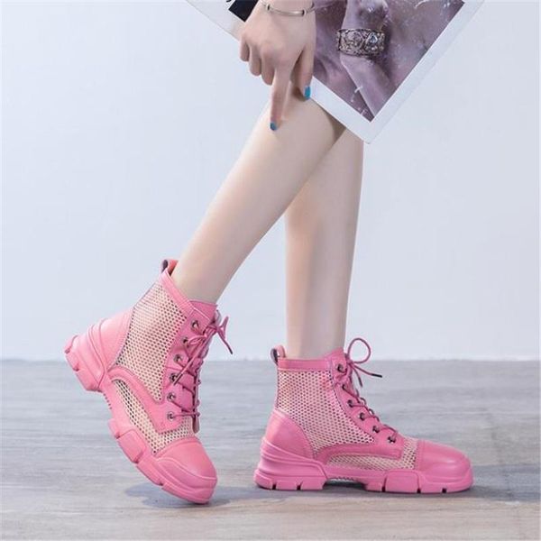 boots summer ankle for women platform round toe genuine leather ladies hollow out short breathable mesh sandals, Black
boots summer ankle for women platform round toe genuine leather ladies hollow out short breathable mesh sandals, Black