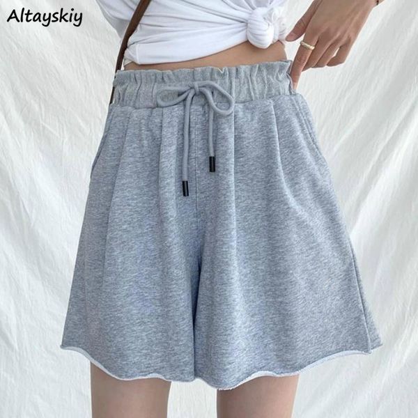 women's shorts women summer drawstring solid motion mujer soft lounge loose casual chic couple stylish simple korean pockets all-match, White;black
women's shorts women summer drawstring solid motion mujer soft lounge loose casual chic couple stylish simple korean pockets all-match, White;black