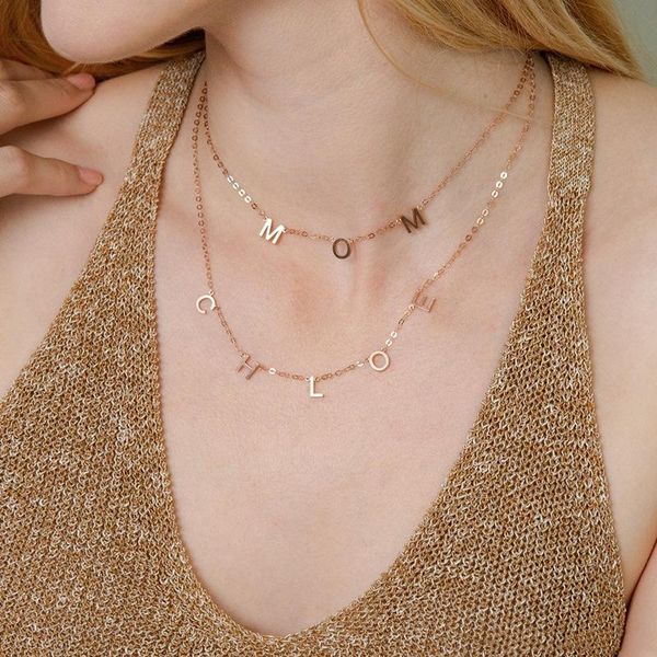 chains name custom necklace 6mm glossy letter diy personalized, Silver 
chains name custom necklace 6mm glossy letter diy personalized, Silver