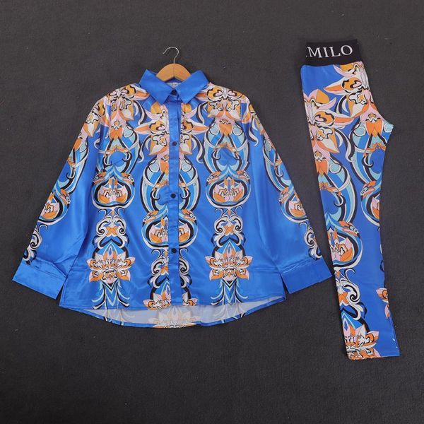 women's two piece pants retro fashion green print elegant lapel long sleeve shirt runway women summer 2021 clothing, White
women's two piece pants retro fashion green print elegant lapel long sleeve shirt runway women summer 2021 clothing, White