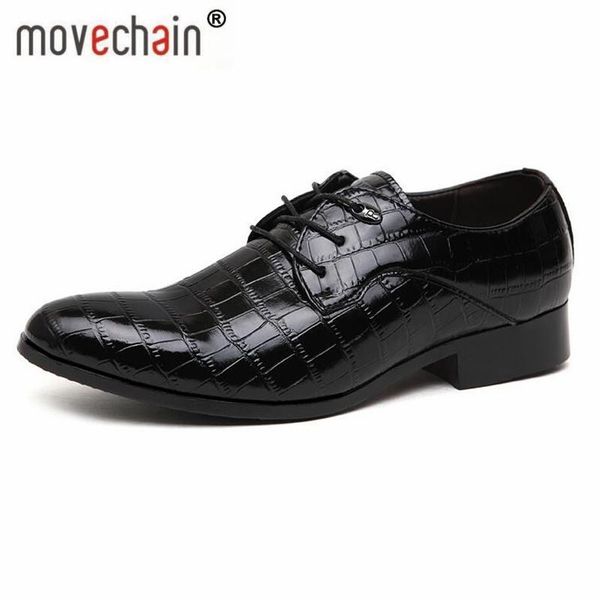 dress shoes movechain fashion mens crocodile grain leather lace-up man casual wedding party flats men's business derby shoe, Black
dress shoes movechain fashion mens crocodile grain leather lace-up man casual wedding party flats men's business derby shoe, Black