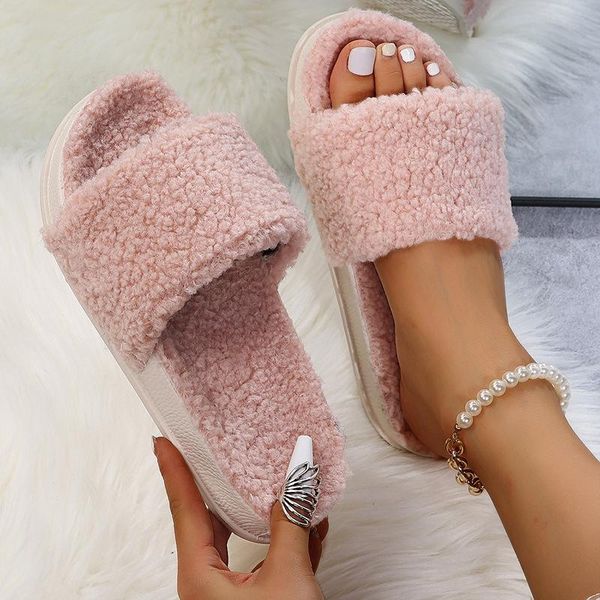 slippers 2021 autumn winter women's furry slipper woman warm fashion flats ladies open toe home shoes female comfort footwear plus size, Black
slippers 2021 autumn winter women's furry slipper woman warm fashion flats ladies open toe home shoes female comfort footwear plus size, Black