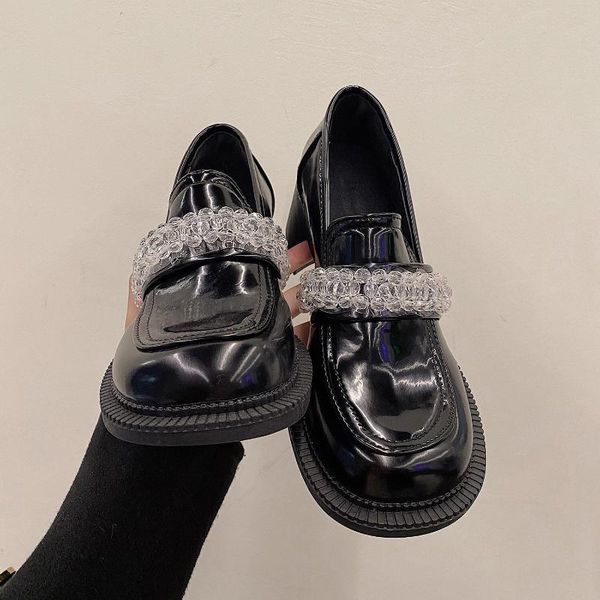 designer vintage mary jane shoes thick heel round toe kawaii lolita crystal decoration luxury mm brand loafers women dress, Black
designer vintage mary jane shoes thick heel round toe kawaii lolita crystal decoration luxury mm brand loafers women dress, Black
