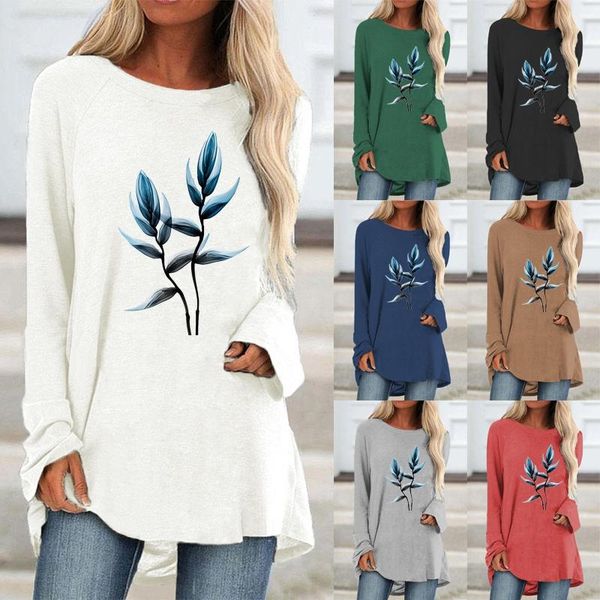 women's t-shirt autumn and winter the round neck pullover solid color fashion women graphic tee long sleeve loose casual shirt, White
women's t-shirt autumn and winter the round neck pullover solid color fashion women graphic tee long sleeve loose casual shirt, White