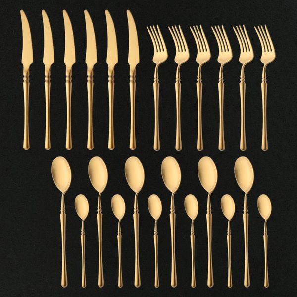 flatware sets royal dinnerware set 24pcs/6set gold cutlery 304 stainless steel spoon fork knife kitchen western dinner tableware gift
flatware sets royal dinnerware set 24pcs/6set gold cutlery 304 stainless steel spoon fork knife kitchen western dinner tableware gift