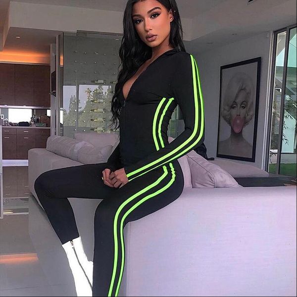 women rompers fashion casual fitness jumpsuit elastic skinny long romper black side striped patchwork turtleneck bodysuit, Black;white
women rompers fashion casual fitness jumpsuit elastic skinny long romper black side striped patchwork turtleneck bodysuit, Black;white