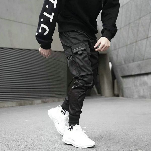 men's pants drop 2021 hip hop boy multi-pocket harem men streetwear punk casual trousers joggers male ankle-length mens 03xs, Black
men's pants drop 2021 hip hop boy multi-pocket harem men streetwear punk casual trousers joggers male ankle-length mens 03xs, Black