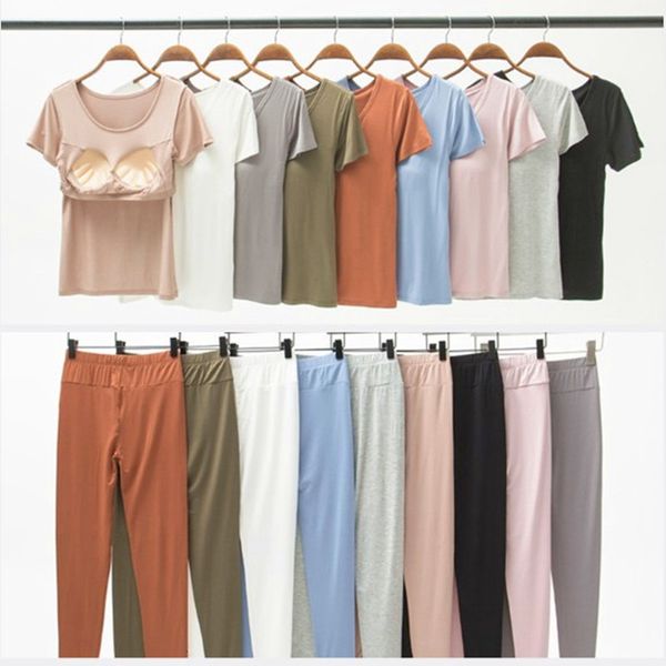 women's sleepwear modal cotton pijamas women chest pad short-sleeved trousers suit female pajamas sleepwear set tight elastic nigh, Black;red
women's sleepwear modal cotton pijamas women chest pad short-sleeved trousers suit female pajamas sleepwear set tight elastic nigh, Black;red