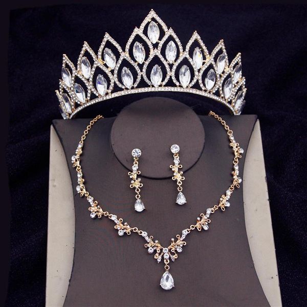 earrings & necklace gorgeous crystal bridal jewelry sets for women luxury water drop prom diadem set accessories, Silver
earrings & necklace gorgeous crystal bridal jewelry sets for women luxury water drop prom diadem set accessories, Silver