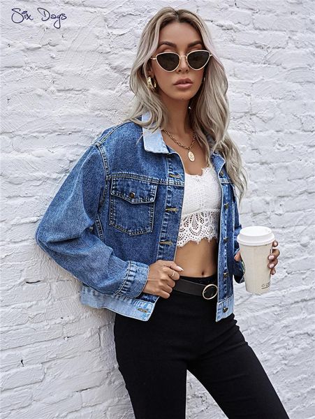 fashion women's spring jacket 2021denim coat short clothing long sleeve girl streetwear chaqueta mujer loose outerwear jeans jackets, Black;brown 
fashion women's spring jacket 2021denim coat short clothing long sleeve girl streetwear chaqueta mujer loose outerwear jeans jackets, Black;brown
