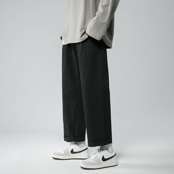 men's pants legible men's retro ankle length casual cotton pant male elastic waist loose man, Black
men's pants legible men's retro ankle length casual cotton pant male elastic waist loose man, Black