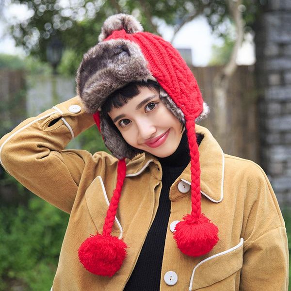 lady winter cycling ear protection hat girls lei feng cap warm knitted hair ball wool beanies for ladies b-8831 beanie/skull caps, Blue;gray
lady winter cycling ear protection hat girls lei feng cap warm knitted hair ball wool beanies for ladies b-8831 beanie/skull caps, Blue;gray