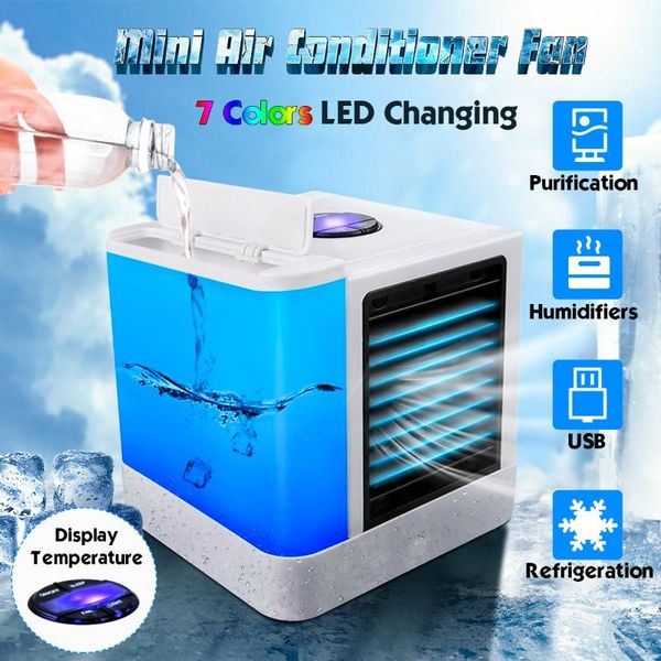 electric fans mini usb portable air conditioner cooler humidifier purifier 7 colors led light deskcooling fan for office home
electric fans mini usb portable air conditioner cooler humidifier purifier 7 colors led light deskcooling fan for office home