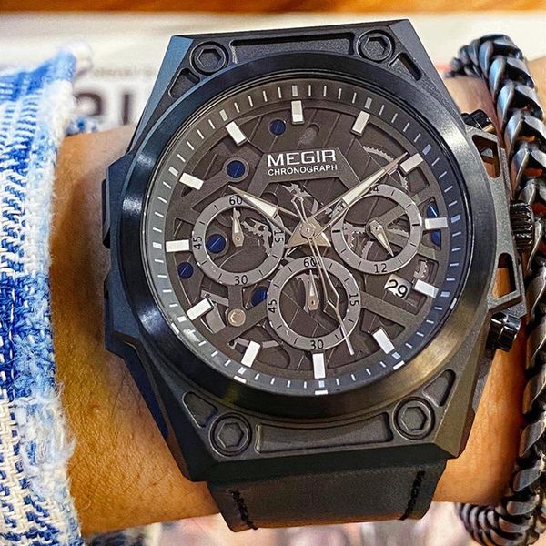 wristwatches megir stainless-steel men's sports watches waterproof quartz men chronograph male clock hour date 2021 reloj hombre, Slivery;brown
wristwatches megir stainless-steel men's sports watches waterproof quartz men chronograph male clock hour date 2021 reloj hombre, Slivery;brown