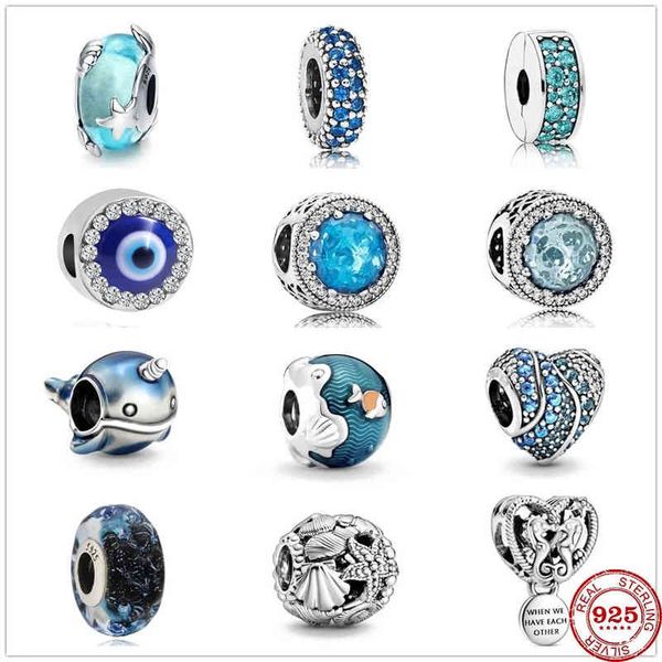 925 sterling silver blue mermaid princess shell pendant diy beads suitable for original pandora charm bracelet female jewelry
925 sterling silver blue mermaid princess shell pendant diy beads suitable for original pandora charm bracelet female jewelry