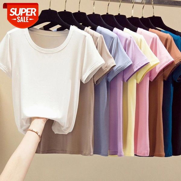 2021 summer t-shirt women o-neck female t shirt fashion basic tee shirt femme knitted summer casual solid for women #m21v, White
2021 summer t-shirt women o-neck female t shirt fashion basic tee shirt femme knitted summer casual solid for women #m21v, White
