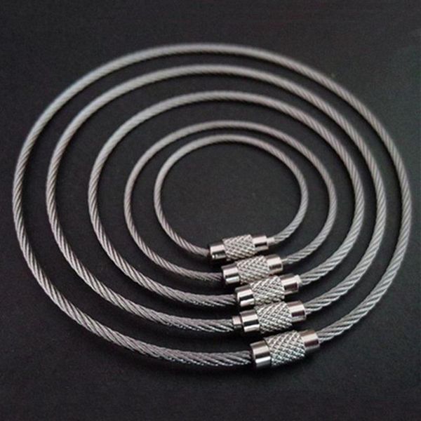 keychains 1000pcs/lot screw locking stainless steel wire keychain cable rope key holder outdoor hiking, Silver
keychains 1000pcs/lot screw locking stainless steel wire keychain cable rope key holder outdoor hiking, Silver